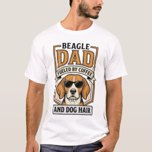 Beagle Vader Gedreven door Koffie en Hondenhaar Sh T-shirt