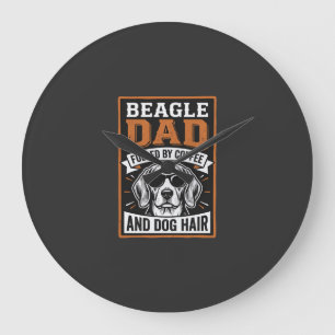 Beagle Vader Gedreven door Koffie en Hondshaar Grote Klok