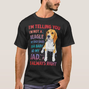Beagle Vader hond grappige spreuk T-shirt