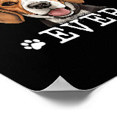 Beagle vader vaders dag  ooit Hondenliefhebber Poster (Hoek)