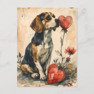 Beagle Valentijnsdag Briefkaart