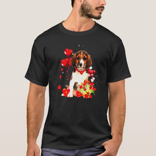 Beagle Valentijnsdag Dog Valentijn T-shirt (Voorkant)