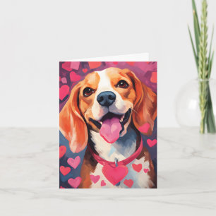 Beagle Valentijnsdag Kaart