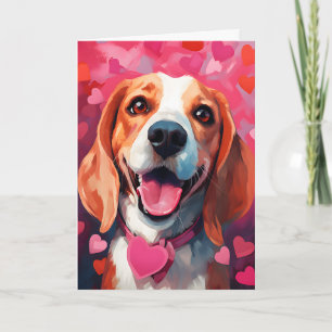 Beagle Valentijnsdag Kaart