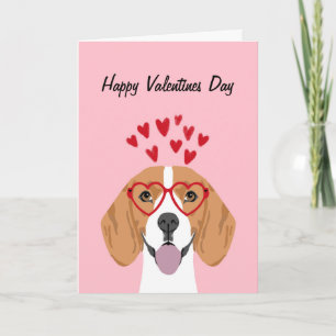 Beagle Valentines Carte de chien - chien valentine