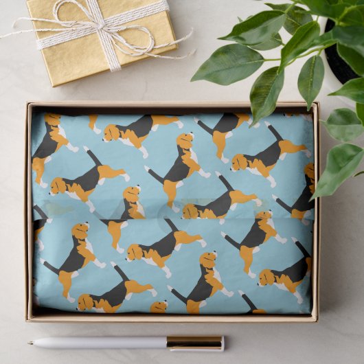 Beagle Veel Succes  Tissuepapier (Geschenk)