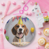 Beagle verjaardagsfeestje papieren bordje (Feest)