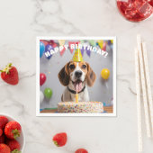 Beagle verjaardagsfeestje servet (Insitu)