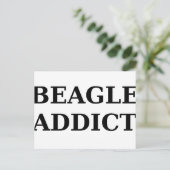 beagle verslaving briefkaart (Staand voorkant)