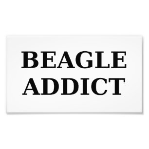 beagle verslaving foto afdruk