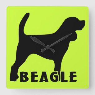 Beagle Vierkante Klok