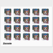 BEAGLE VIERKANTE STICKER (Vel)