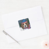 BEAGLE VIERKANTE STICKER (Envelop)