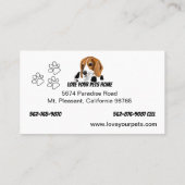 Beagle Visitekaartje (Achterkant)