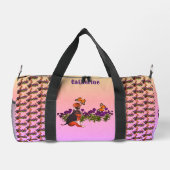 Beagle vlinders bloemen dier gepersonaliseerd plunjezak (Achterkant)