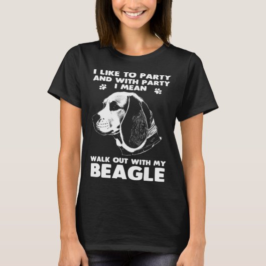 Beagle  Walk Out With My Beagle Dog T-shirt (Voorkant)