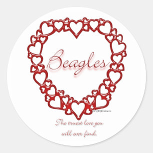 Beagle Ware Liefde - Sticker