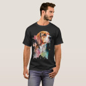 Beagle Waterverf Tshirt Design (Voorkant volledig)