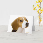 Beagle-Wenskaart Kaart (Gele Bloem)