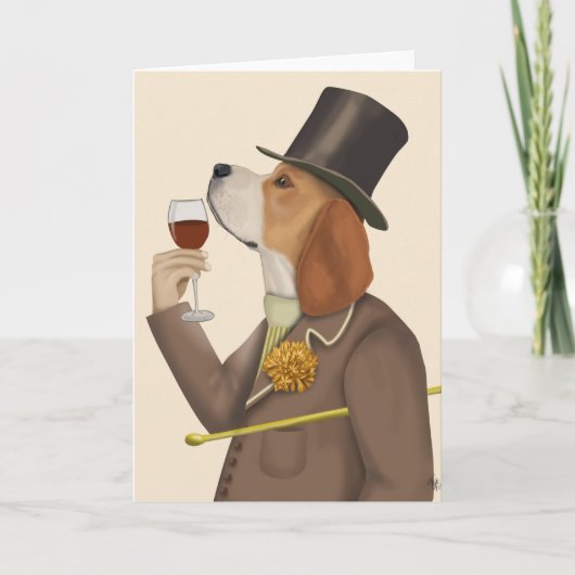 Beagle Wine Snob Kaart (Voorkant)