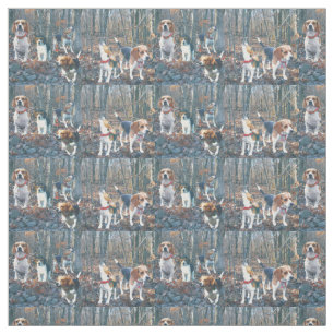 Beagle Woodland Fabric om over te schakelen Stof