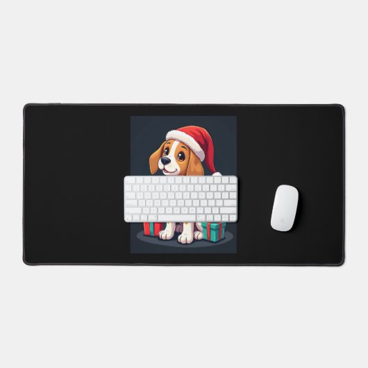 Beagle Xmas Éclairage Père Noël Beagle Chien Noël  (Clavier et souris)