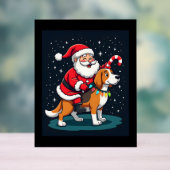 Beagle Xmas Éclairage Père Noël équitation Beagle  (Neutre)