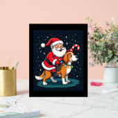 Beagle Xmas Éclairage Père Noël équitation Beagle  (Mariage)