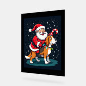Beagle Xmas Éclairage Père Noël équitation Beagle  (Angle)