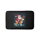 Beagle Xmas Verlichting Santa Riding Beagle Dog Ch Badmat (Voorkant)