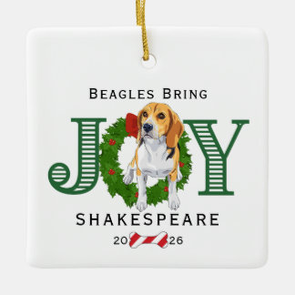 Beagles Brengen Vreugde Keramisch Ornament