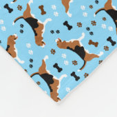Beagles Cute Beagle Pattern Fleece Deken (Hoek)