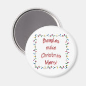 Beagles font Noël Joyeux - Magnet (Recto/Verso)