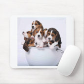 Beagles in Bucket Muismat (Met muis)
