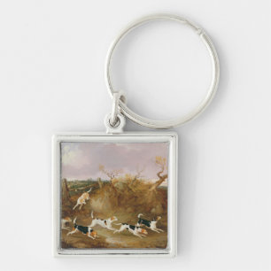 Beagles in volle wasmachine, 1845 (olie op doek) sleutelhanger