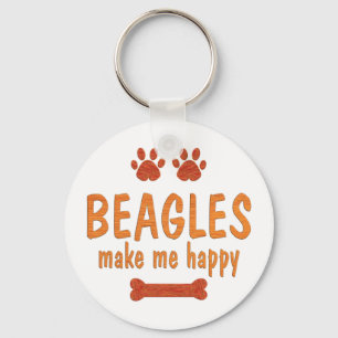 Beagles maken me gelukkig sleutelhanger