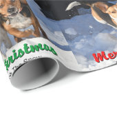 Beagles Merry kerstdashing door de sneeuw Cadeaupapier (Rol Hoek)