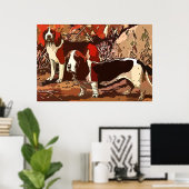 Beagles Painting as Poster (Bureau à domicile)