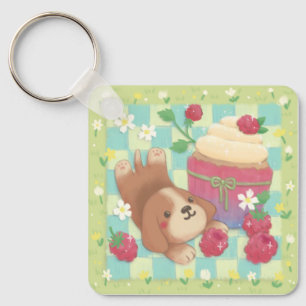 Beagle's Picknickdag met frambozen cupcakes Sleutelhanger