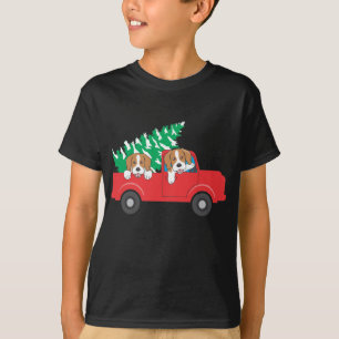 Beagles rijden een rode vrachtwagen Beagle hond ke T-shirt