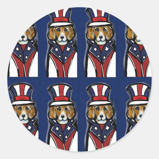 BEAGLES RONDE STICKER (Voorkant)