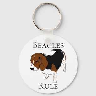 Beagles Rule Puppy Hond Canine Puppies Sleutelhang Sleutelhanger