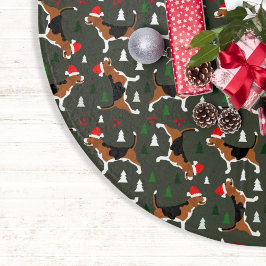Beagles Santa Hat-kerstboompatroon Kerstboom Rok
