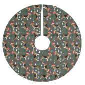 Beagles Santa Hat-kerstboompatroon Kerstboom Rok (Voorkant)