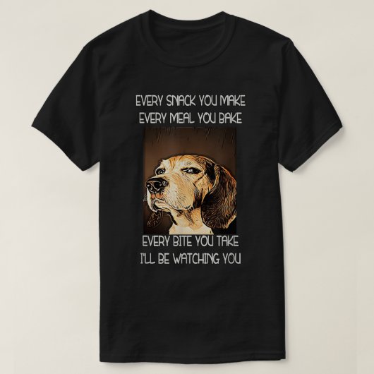 Beagles T Ik zal je volgen T-shirt (Design voorkant)