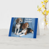 **BEAGLES** WENSEN JE EEN HEEL GELUKKIGE VERJAARDA KAART (Gele Bloem)