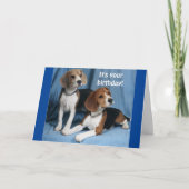 **BEAGLES** WENSEN JE EEN HEEL GELUKKIGE VERJAARDA KAART (Voorkant)
