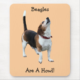 Beagles zijn een howl Funny Dog Mousepad Muismat