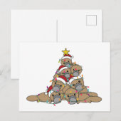 Beaker Christmas Tree Funny Carte postale de Noël (Devant / Derrière)