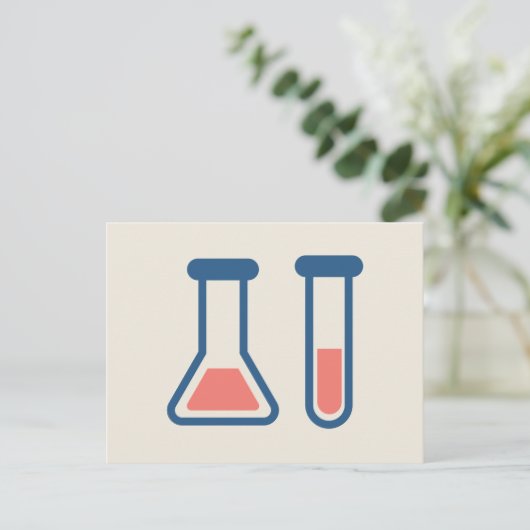 Beaker & Test Tube Science Geëerd Briefkaart (Staand voorkant)